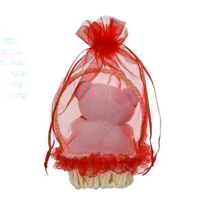 Doll With Rose In Basket Gift Pouch