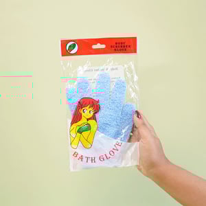 Body Scrubber Bath Gloves - Sky Blue