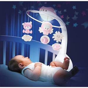 Infantino 3-in-1 Projector Musical Mobile For Baby - Pink (9142)