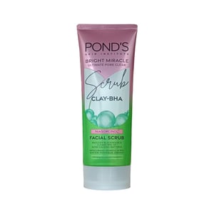 Pond's Bright Miracle Ultimate Pore Clear Clay-BHA Facial Scrub 100g•