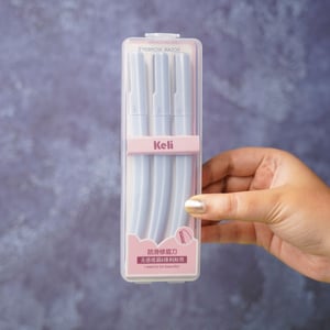 Keli Eyebrow Razor 3pcs (TM1208) - Baby Blue Set