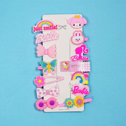 Baby Hair Clip 14pcs Set - Pink