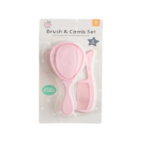 123 Baby Brush And Comb Set - Pink