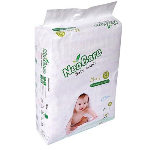 NeoCare Premium Quality Belt System Baby Diaper M Size (4-9kg) 50pcs