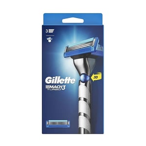 Gillette Mach3 Turbo Razor - 1pc with 1 Extra Refill