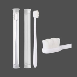 Ultra Soft Fiber Bristle Tooth Brush With Box - White
