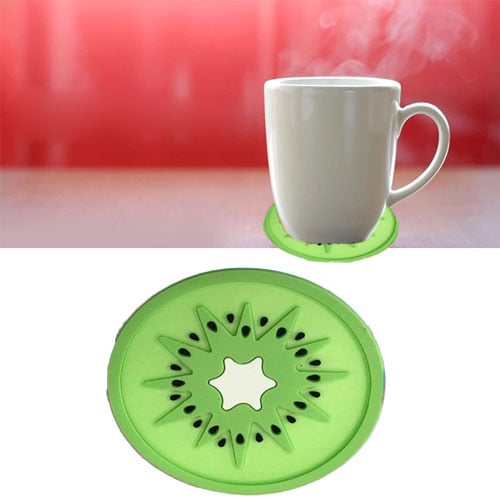 Silicone Mug Coaster 6pcs - Kiwi