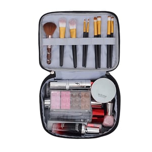 Double Layer Transparent Makeup Storage Bag - Nude Pink