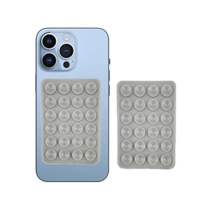 Adhesive Silicone Suction Phone Holder - Gray