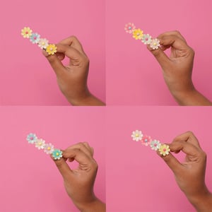 Multi Colour Floral Hair Clip 1pc