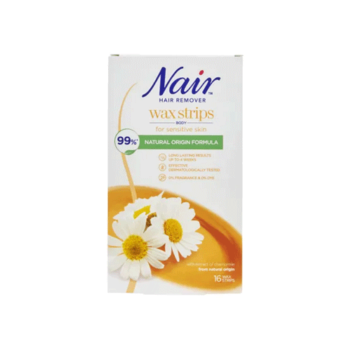 Nair Chamomile Body Wax Strips For Sensitive Skin 16 Strips •