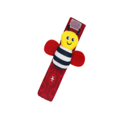 Baby Wrist Strap Rattle Toy - Bee