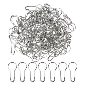 Silver Color Calabash Shape Safety Pin - 20pcs