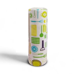 Microfiber Multi-Purpose 20pcs Cloth Roll - Greenish Utensil