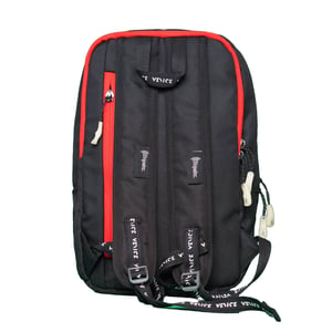 Stripelnc Exclusive Travel Backpack - Black With Red Border