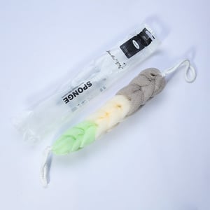 JunMei Spa Long Bath Sponge - Light Pastel Grean Cream Gray