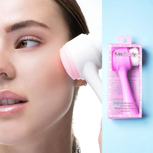 Kiss Lovely Facial Cleansing Brush - Pink