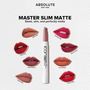 Absolute New York Icon Master Slim Matte Lipstick 1.3g - MLSS17 Cherry Red