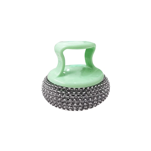 Plastic Handle Dish Cleaner - Teal Green