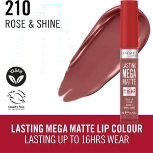 Rimmel Lasting Mega Matte Liquid lip colour 7.4ml - 210 Rose & Shine