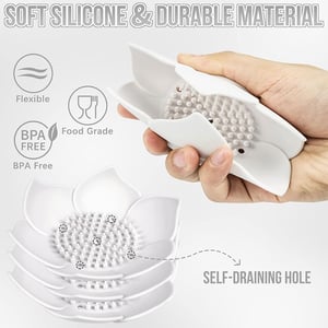 Silicone Lotus Soap Holder - Brown