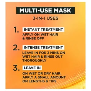 Garnier Ultimate Blends Nourishing Banana Hair Food + Vitamins C, E, F Multi-Use Hair Mask For Dry Hair 400ml •