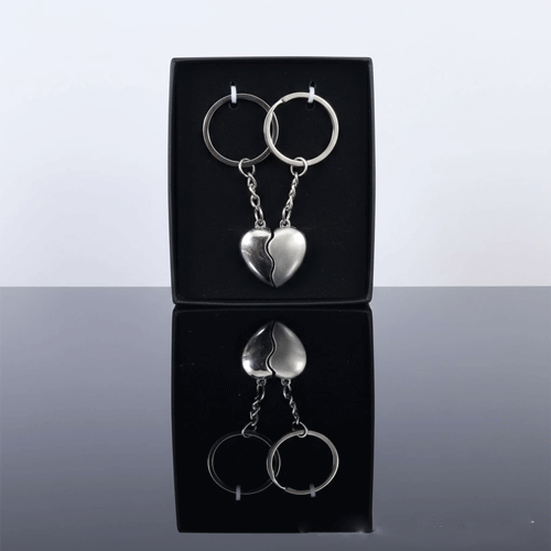 Couple Key Ring Set - Split Heart