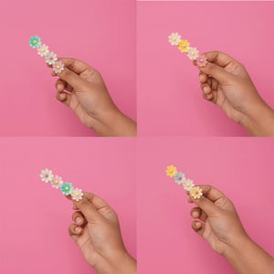 Multi Colour Floral Hair Clip 1pc