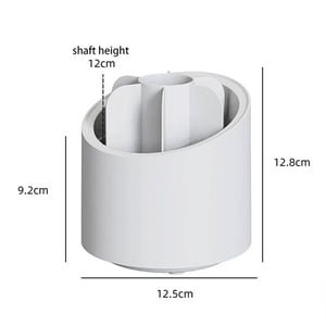 360 Rotary Cosmetic Brush Storage Bucket - White