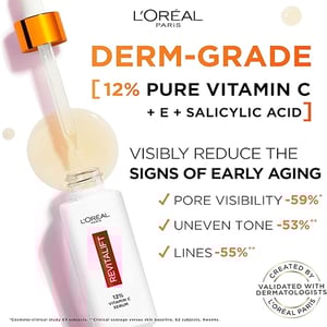 L'Oreal Paris Revitalift Pure Vitamin C Brightening Face Serum 30ml  •