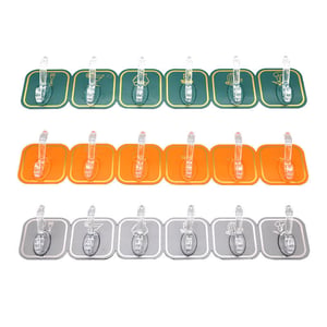 Plastic Adhesive Wall Hook 1pc - Orange
