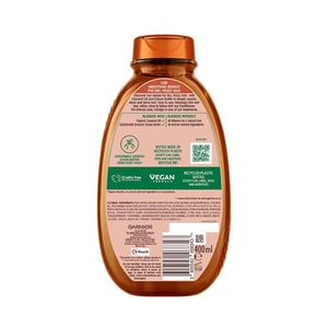Garnier Ultimate Blends Coconut Oil & Cocoa Butter Smoothing Shampoo For Dry, Frizzy Hair 400ml •