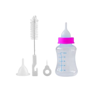 Feeding Bottle & Cleaning Set For Pets - Pink
