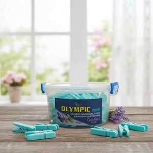 Olympic Clothes Peg Box 40pcs - Paste