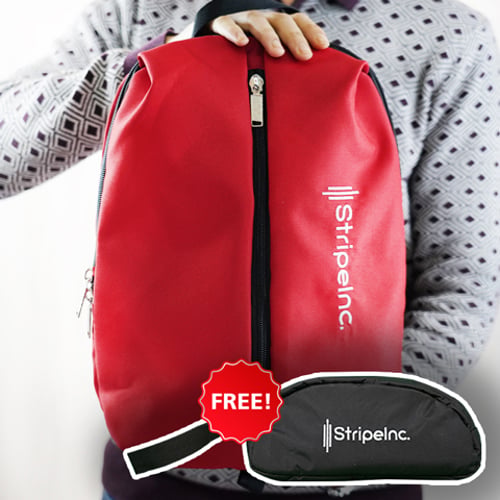 Stripelnc Mini Travel Backpack - Red