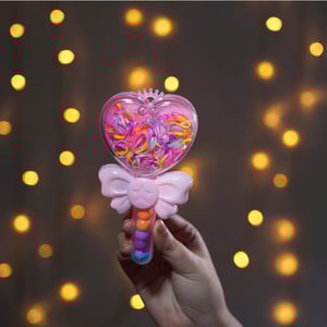 Multi-Color Rubber Hair Bands & Clips Combo Set