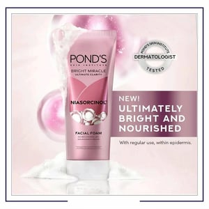 Pond's Bright Miracle Ultimate Clarity Niasorcinol Facial Foam 100g •