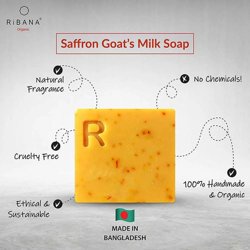 Ribana Saffron Goat's Milk Soap 110g