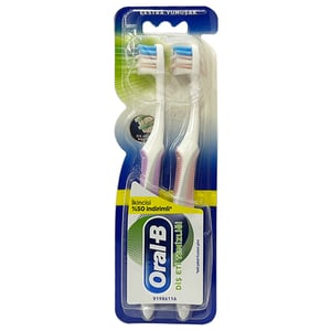 Oral-B Gum Cleaning Toothbrush 2pcs - Purple & Baby Pink