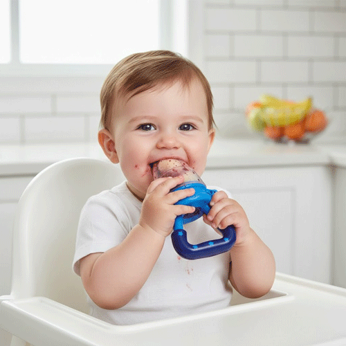 AVEAT Baby Fruit & Vegetable Food Mesh Feeder (6m-12m) - Blue