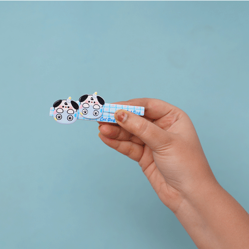 Girls Cute Cartoon Hair Clip 1 pair - Sky Blue Dog