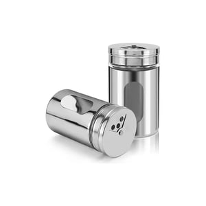 Stainless Steel Salt & Pepper Shakers - Silver