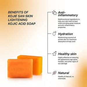 Kojie San Skin Lightening Kojic Acid Soap 65g - 3pcs •