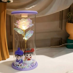 Romantic Couple Lightning Rose - Purple