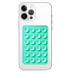 Adhesive Silicone Suction Phone Holder - Light Aqua