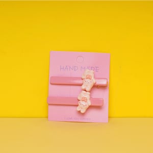 Baby Hair Clip - Kawaii Pink Bunny