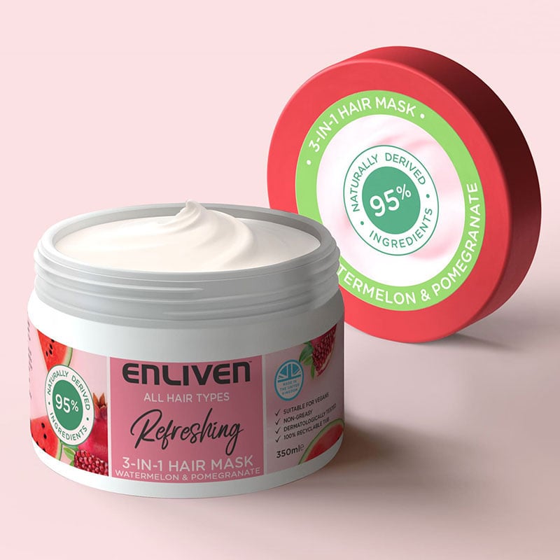 Enliven All Hair Type Refreshing 3 in 1 Hair Mask With Watermelon & Pomegranate 350ml