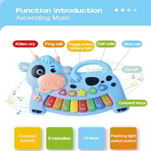 Musical Learning Animals Keyboard - Cow
