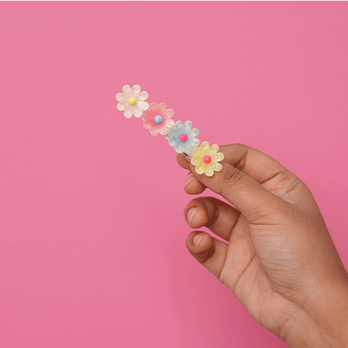 Multi Colour Floral Hair Clip 1pc