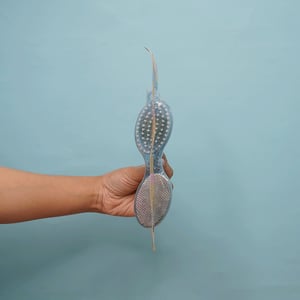 Plastic Foot File Double sided 4 in 1 Washable Foot Brush - Blue